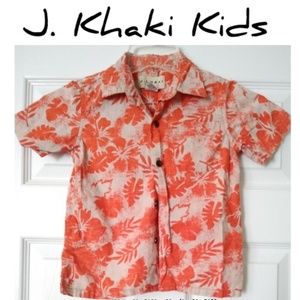 J.khaki kids boys orange size 4 button down